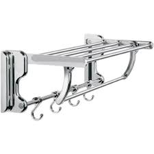 قفسه حمام نسترن موج (سفید- کروم)